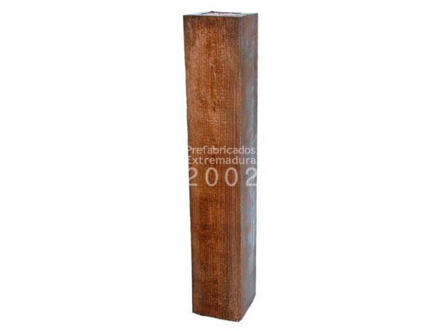 pilar balaustre, imitacion madera
